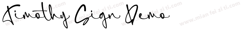 Timothy Sign Demo字体转换